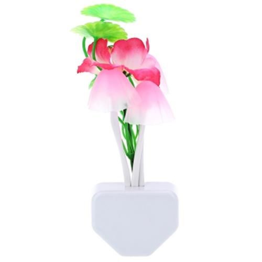 MUSHROOM COLOR CHANGING LED SENSOR NIGHT LIGHT WITH PLUM FLOWER (COLORMIX)