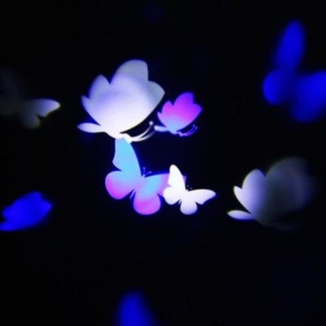 LIGHTME 100 - 240V 4W LED WATERPROOF BLUE AND WHITE BUTTERFLY LIGHT (BLUE AND WHITE)