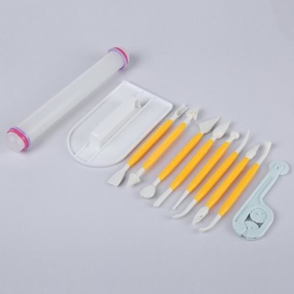 11PCS CAKE FONDANT DECORATING SUGAR CRAFT COOKIES CUTTER TOOLS (COLORMIX)