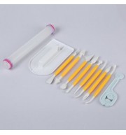 11PCS CAKE FONDANT DECORATING SUGAR CRAFT COOKIES CUTTER TOOLS (COLORMIX)