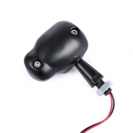 PAIR OF MOTORCYCLE MOTORBIKE SKULL SHAPE TURN SIGNAL LIGHT LED INDICATOR LAMP