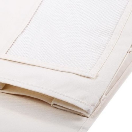 6 POCKETS BESIDE STORAGE MATTRESS FOR HEADBOARD BED BATHROOM (BEIGE)