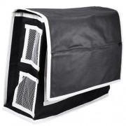 6 POCKETS BESIDE STORAGE MATTRESS FOR HEADBOARD BED BATHROOM (BLACK)