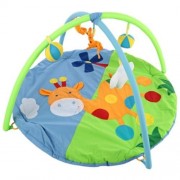 BABY SOFT PLAY MAT DEER GYM BLANKET WITH FRAME RATTLE CRAWLING TOY (COLORMIX)