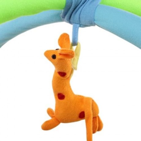 BABY SOFT PLAY MAT DEER GYM BLANKET WITH FRAME RATTLE CRAWLING TOY (COLORMIX)