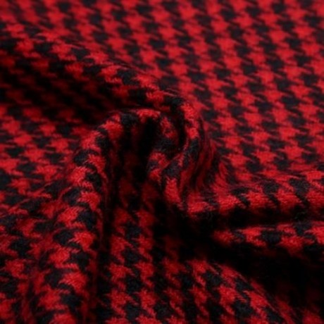 OVERSIZE TASSEL DECORATION LATTICE DESIGN LADIES WARM SCARF (RED)