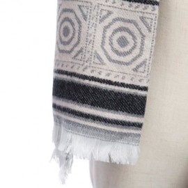 NATIONAL WIND OVERLENGTH GEOMETRY PRINT PASHMINA SCARF FOR LADIES (GRAY)