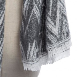 VINTAGE RHOMBUS PRINTED LADIES WARM SCARF (GRAY)