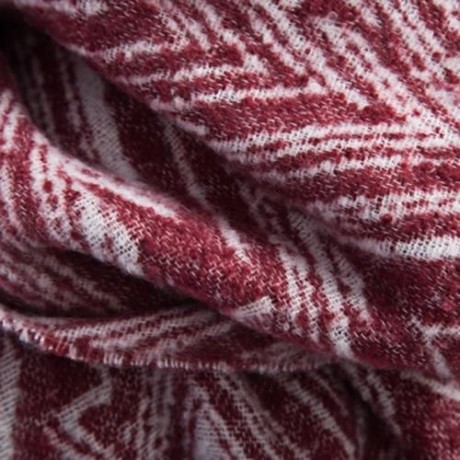 VINTAGE RHOMBUS PRINTED LADIES WARM SCARF (CLARET)