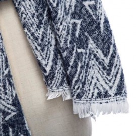 VINTAGE RHOMBUS PRINTED LADIES WARM SCARF (SAPPHIRE BLUE)