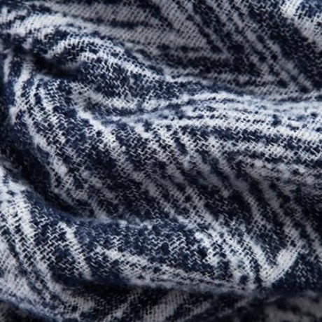 VINTAGE RHOMBUS PRINTED LADIES WARM SCARF (SAPPHIRE BLUE)