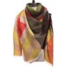 COLORFUL RHOMBUS DOUBLE FACED KNITTING LADIES WARM SCARF (ORANGE)