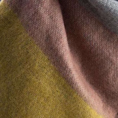 VINTAGE KNITTING LADIES WARM SCARF (YELLOW   GRAY)