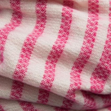 VINTAGE OVERSIZE STRIPE KNITTING LADIES WARM SCARF (PINK)