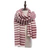 VINTAGE OVERSIZE STRIPE KNITTING LADIES WARM SCARF (LAKE)