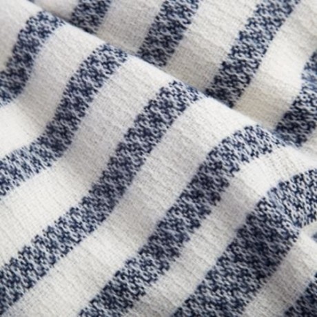 VINTAGE OVERSIZE STRIPE KNITTING LADIES WARM SCARF (BLUE)