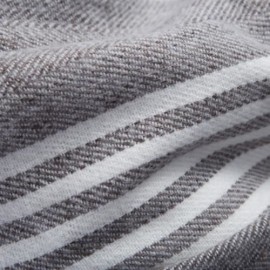 STYLISH STRIPE TASSEL DOUBLE FACED LADIES WARM SCARF (LIGHT GRAY)