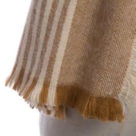 STYLISH STRIPE TASSEL DOUBLE FACED LADIES WARM SCARF (EARTHY)