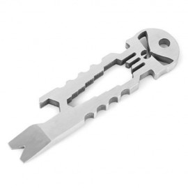 EDCGEAR PORTABLE TACTICAL STAINLESS STEEL SKULL MULTI-FUNCTIONAL CROWBAR (WHITE)