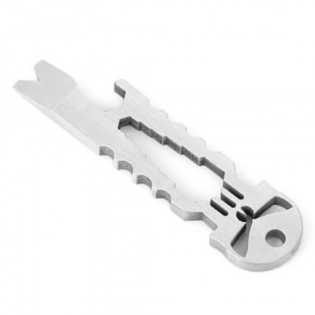 EDCGEAR PORTABLE TACTICAL STAINLESS STEEL SKULL MULTI-FUNCTIONAL CROWBAR (WHITE)