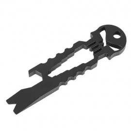 EDCGEAR PORTABLE TACTICAL STAINLESS STEEL SKULL MULTI-FUNCTIONAL CROWBAR (BLACK)