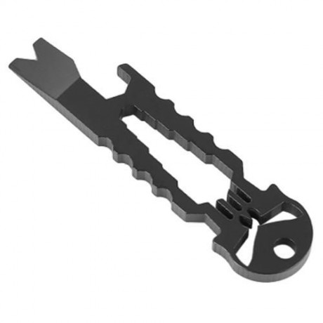 EDCGEAR PORTABLE TACTICAL STAINLESS STEEL SKULL MULTI-FUNCTIONAL CROWBAR (BLACK)