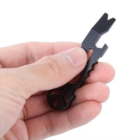 EDCGEAR PORTABLE TACTICAL STAINLESS STEEL SKULL MULTI-FUNCTIONAL CROWBAR (BLACK)