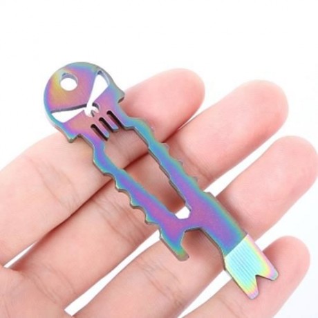 EDCGEAR PORTABLE TACTICAL STAINLESS STEEL SKULL MULTI-FUNCTIONAL CROWBAR (COLORFUL)