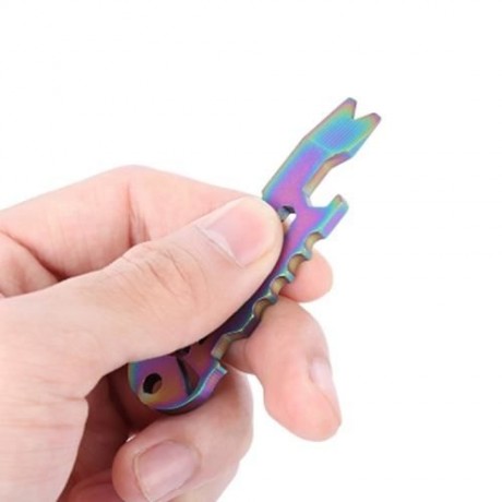 EDCGEAR PORTABLE TACTICAL STAINLESS STEEL SKULL MULTI-FUNCTIONAL CROWBAR (COLORFUL)