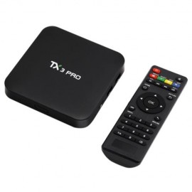TX3 PRO TV BOX AMLOGIC S905X QUAD CORE 4K ANDROID 6.0 2.4G WIFI MULTI-MEDIA PLAYER (BLACK)