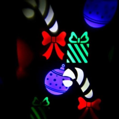 LIGHTME MULTICOLOR LED PROJECTION LAMP WATERPROOF ROTATING LIGHTS WITH 10PCS SWITCHABLE PA