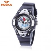 HOSKA HD023S DUAL MOVT CHILDREN QUARTZ DIGITAL WATCH LUMINOUS DATE DAY DISPLAY 5ATM WRISTW