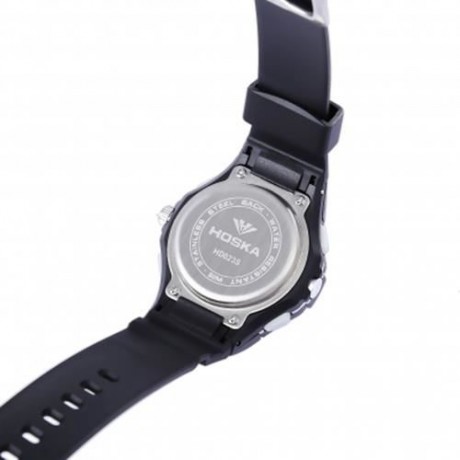 HOSKA HD023S DUAL MOVT CHILDREN QUARTZ DIGITAL WATCH LUMINOUS DATE DAY DISPLAY 5ATM WRISTW