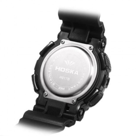 HOSKA H017B CHILDREN DIGITAL WATCH ALARM CHRONOGRAPH LED CALENDAR 3ATM SILICONE BAND WRIST