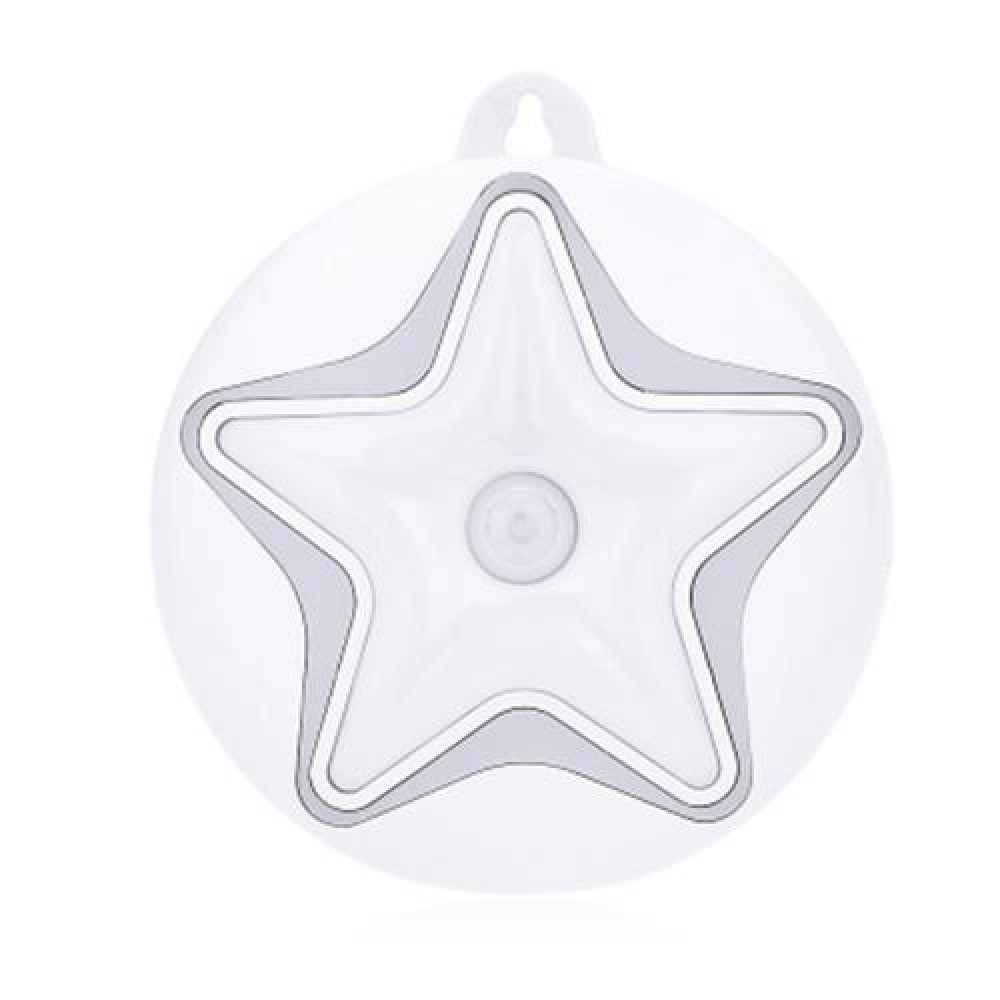 STARFISH SHAPE LED HUMAN BODY INDUCTION NIGHT LIGHT WITH USB CABLE (WHITE)