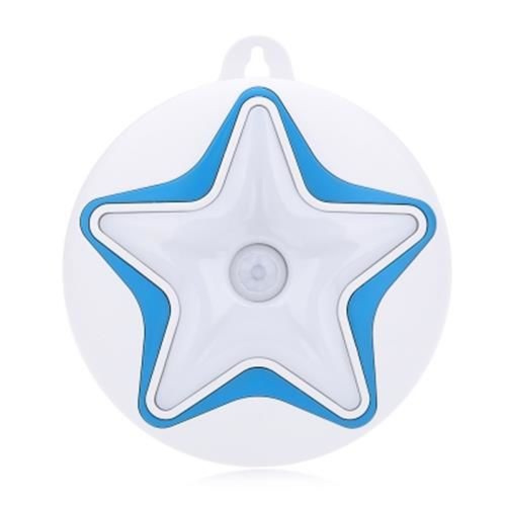 STARFISH SHAPE LED HUMAN BODY INDUCTION NIGHT LIGHT WITH USB CABLE (BLUE)