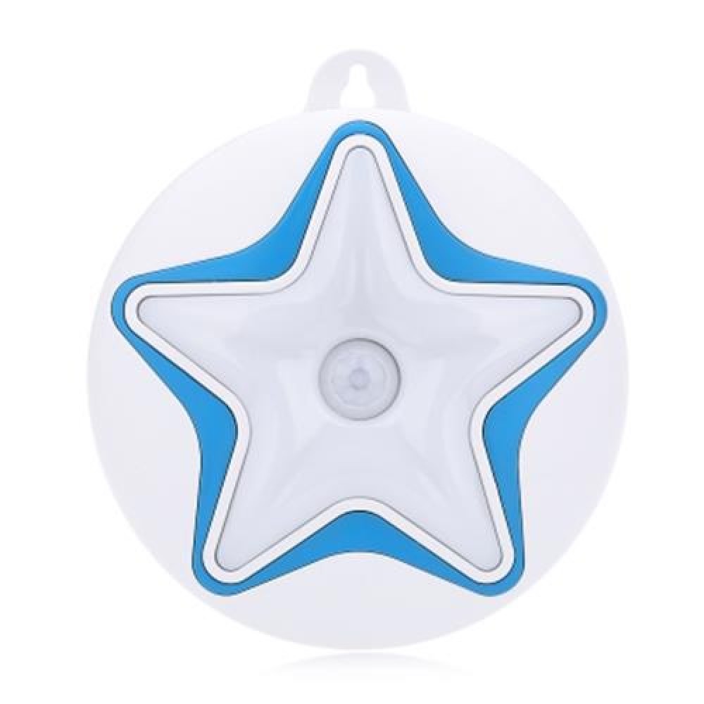 STARFISH SHAPE LED HUMAN BODY INDUCTION NIGHT LIGHT WITH USB CABLE (BLUE)