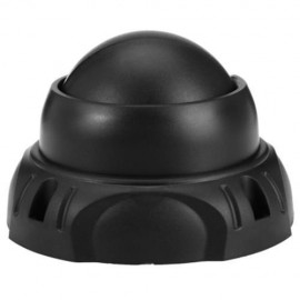 REALISTIC DUMMY SURVEILLANCE SECURITY DOME CAMERA WITH FLASHING LED RED LIGHT (BLACK)