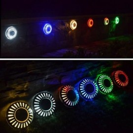 UFO SHAPE SOLAR LAWN LIGHT GROUND BURIED DECORATIVE LAMP (SILVER)