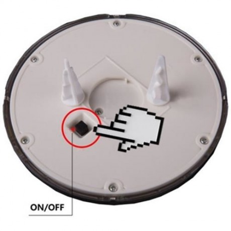 UFO SHAPE SOLAR LAWN LIGHT GROUND BURIED DECORATIVE LAMP (SILVER)