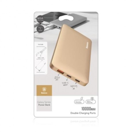 BASEUS QC 3.0 10000MAH 8 PIN TO TYPE-C PORTABLE UNIVERSAL FAST CHARGING EXTERNAL BATTERY (