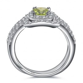 LADY CHARMING MULTILAYER HOLLOW GEOMETRIC ZIRCON ARTIFICIAL DIAMOND EMBELLISHMENT 925 SILV