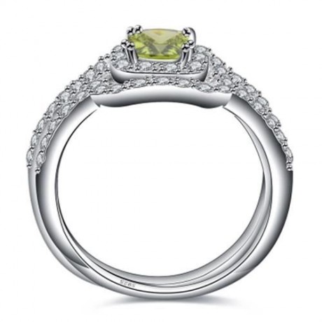 LADY CHARMING MULTILAYER HOLLOW GEOMETRIC ZIRCON ARTIFICIAL DIAMOND EMBELLISHMENT 925 SILV