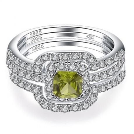 LADY CHARMING MULTILAYER HOLLOW GEOMETRIC ZIRCON ARTIFICIAL DIAMOND EMBELLISHMENT 925 SILV