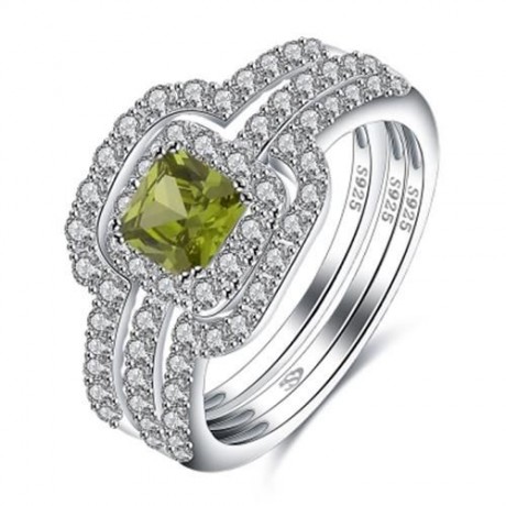 LADY CHARMING MULTILAYER HOLLOW GEOMETRIC ZIRCON ARTIFICIAL DIAMOND EMBELLISHMENT 925 SILV