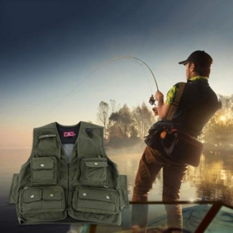 LEO ARMY GREEN FISHING VEST (ARMY GREEN)
