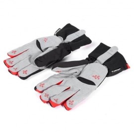 ROBESBON PAIRED WARM THICKEN WATER RESISTANT FULL FINGER GLOVE FOR OUTDOOR CYCLING (RED)