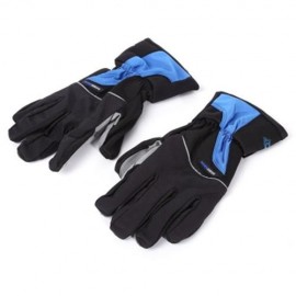 ROBESBON PAIRED WARM THICKEN WATER RESISTANT FULL FINGER GLOVE FOR OUTDOOR CYCLING (BLUE)