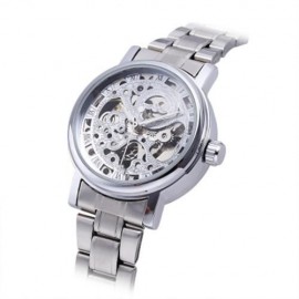 WINNER F120524 FEMALE AUTO MECHANICAL WATCH LUMINOUS POINTER HOLLOW-OUT BACK COVER WRISTWA