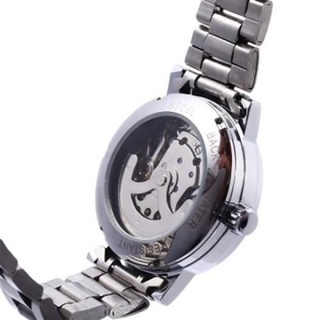 WINNER F120524 FEMALE AUTO MECHANICAL WATCH LUMINOUS POINTER HOLLOW-OUT BACK COVER WRISTWA